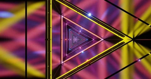 Seamless looping vj loop screensaver featuring vibrant triangular patterns .. Stock Footage 315145589