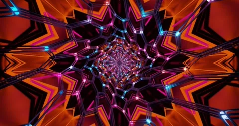 Seamless looping vj loop screensaver featuring vibrant geometric patterns a.. Stock Footage 315217311