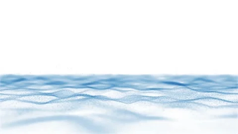 Seamless looping waves isolated on white Stock Footage 319887033