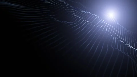 Seamless looping wavy lines with beam light background Stock Footage 324220680