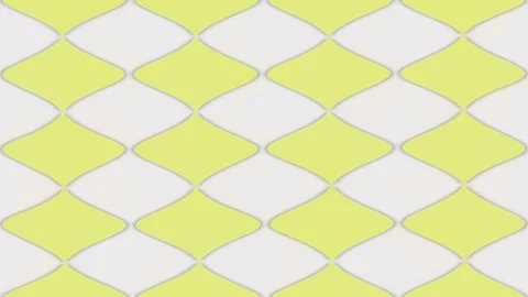 Seamless Looping Yellow and White Abstract Diamond Wave Animation Clip Stock Footage 332856702