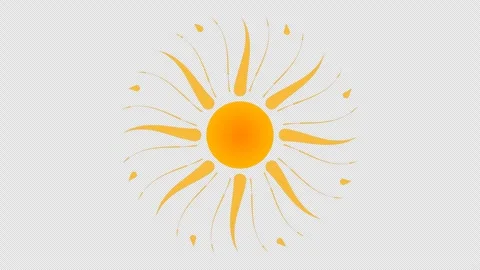 Seamless looping yellow sun rays animation Stock Footage 281509568