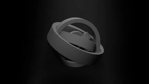 Seamless lopped digital background with gaphite rings Stock Footage 258752893