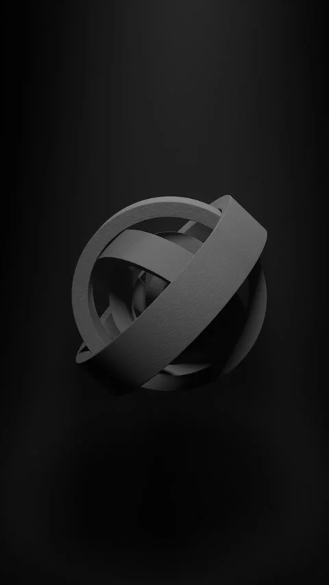 Seamless lopped vertical digital background with gaphite rings Stock Footage 258753178