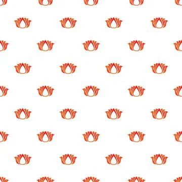 Seamless lotus flower pattern symbolizing yoga and meditation Stock Illustration