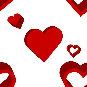 Seamless Love background with hearts Pattern. Design for romantic tile. Valen Illustrazione stock