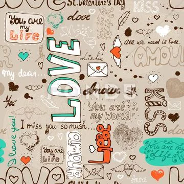 I love my life lettering Royalty Free Vector Image