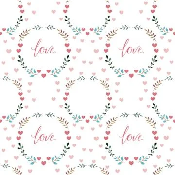 Seamless love pattern Stock Illustration