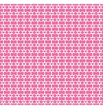 Seamless love pattern. Pink hearts and stars Stock-Illustration