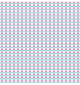 Seamless love pattern. Pink hearts like flowers on white Illustrazione stock