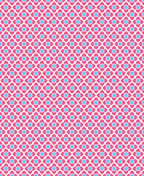 Seamless love pattern. Pink hearts and blue squares Stock Illustration