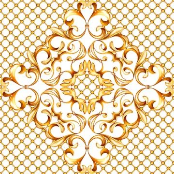 Seamless luxury baroque pattern Stock Illustration