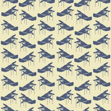 Seamless magic pattern with hands on beige background Stock Illustration