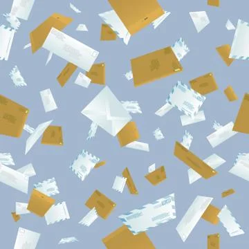 Seamless mail Stock Illustration