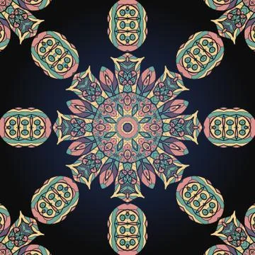 Seamless mandala background Illustrazione stock