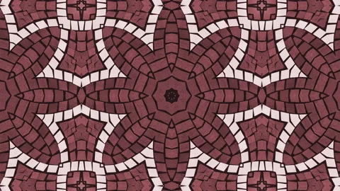 Seamless mandala kaleidoscope pattern background, 3D animation Video stock 143962751