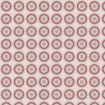 Seamless Mandala Pattern Background with Intricate Geometric Floral Motifs .. Stock Illustration