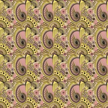 Seamless  mandala pattern design work 스톡 일러스트
