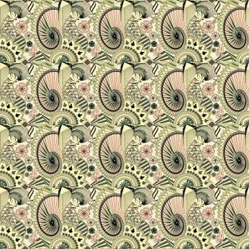 Seamless  mandala pattern design work mugal arabic design イラスト素材