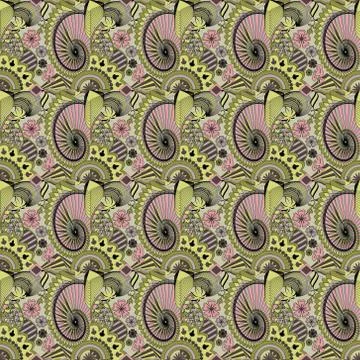 Seamless  mandala pattern design work Illustrazione stock