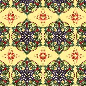 Seamless mandala pattern. ethnic decorative oriental floral pattern. Stock Illustration
