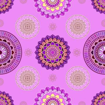 Seamless mandala pattern. first set Stock Illustration