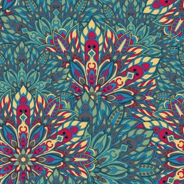 Seamless mandala pattern Stock Illustration