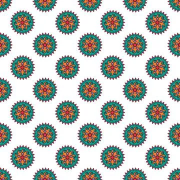 Seamless mandala pattern Illustrazione stock