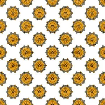 Seamless mandala pattern Stock Illustration