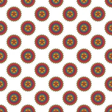 Seamless mandala pattern Stock Illustration