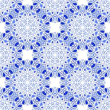 Seamless mandala pattern in moroccan arabic style Stock Illustration