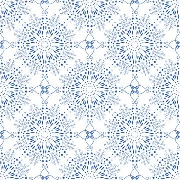 Seamless mandala pattern in moroccan arabic style Stock Illustration