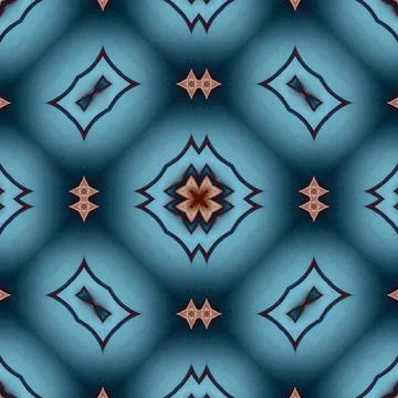 Seamless mandala pattern. Square woven texture Stock Illustration