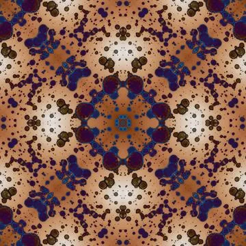 Seamless mandala pattern. Square woven texture Illustrazione stock