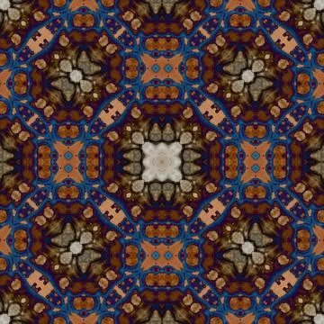 Seamless mandala pattern. Square woven texture Stockillustratie