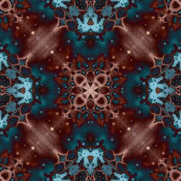 Seamless mandala pattern. Square woven texture Stock Illustration