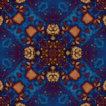 Seamless mandala pattern. Square woven texture Stock Illustration