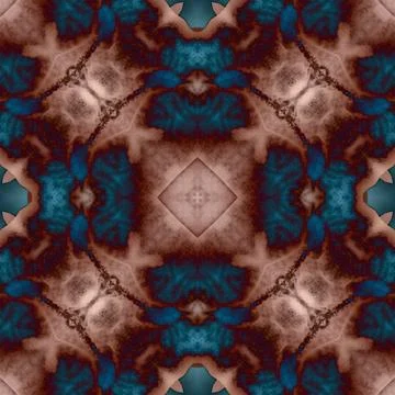 Seamless mandala pattern. Square woven texture Stock Illustration
