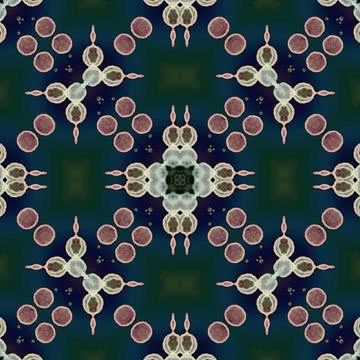 Seamless mandala pattern. Square woven texture Stock Illustration