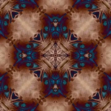 Seamless mandala pattern. Square woven texture イラスト素材