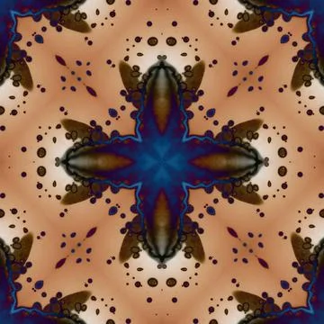 Seamless mandala pattern. Square woven texture Illustrazione stock