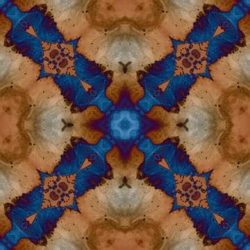 Seamless mandala pattern. Square woven texture Illustrazione stock