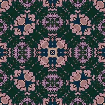 Seamless mandala pattern. Square woven texture Stock Illustration