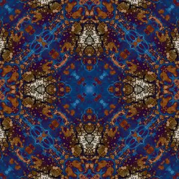 Seamless mandala pattern. Square woven texture Illustrazione stock
