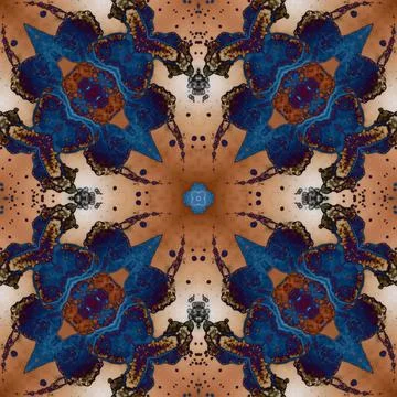 Seamless mandala pattern. Square woven texture イラスト素材