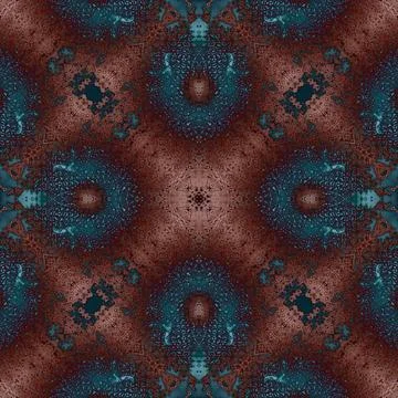 Seamless mandala pattern. Square woven texture Stock Illustration