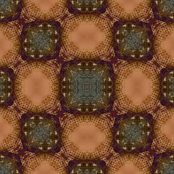 Seamless mandala pattern. Square woven texture Stock Illustration