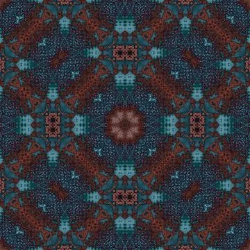 Seamless mandala pattern. Square woven texture Stock Illustration