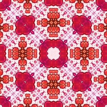 Seamless mandala pattern. Square woven texture Stock Illustration