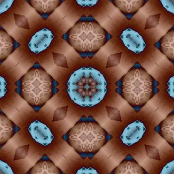 Seamless mandala pattern. Square woven texture Stock Illustration